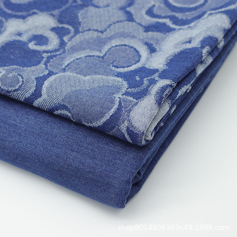 Picture of Factory Wholesale China Xiangyun Jacquard Denim Fabric Clothing Fabric Washed Thickened Pants Jacket Skirt