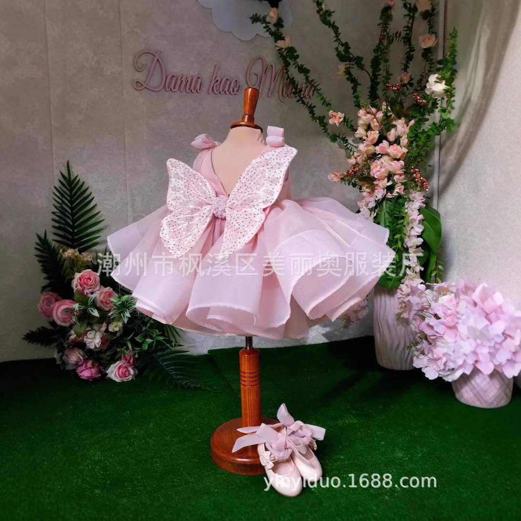 Dress children's wholesale bow host cross-border one-year-old Amazon generation performance birthday party tutu skirt