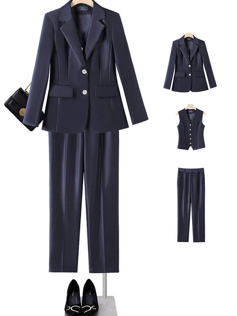 Picture of Star with pink suit suit female British style 2023 new small fragrant style suit jacket vest three-piece set
