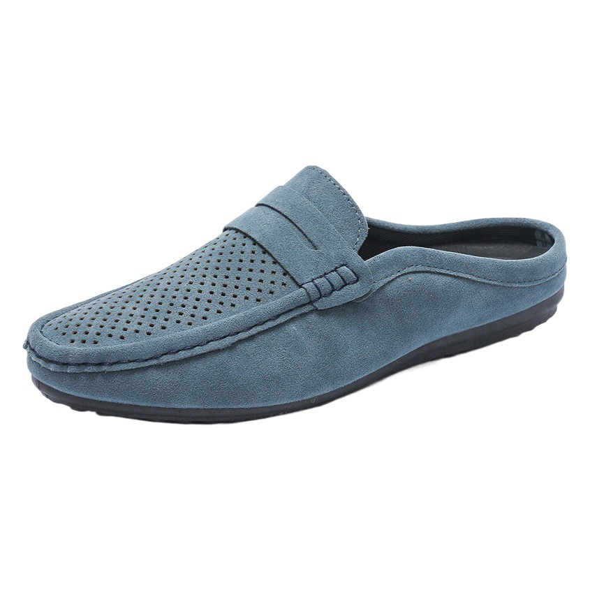 Men's Beanie Shoes, Half-Cup Breathable Toe-Toe Slip-Ons, Slip-On Half-Slippers, Men's Heelless Loafers for Men