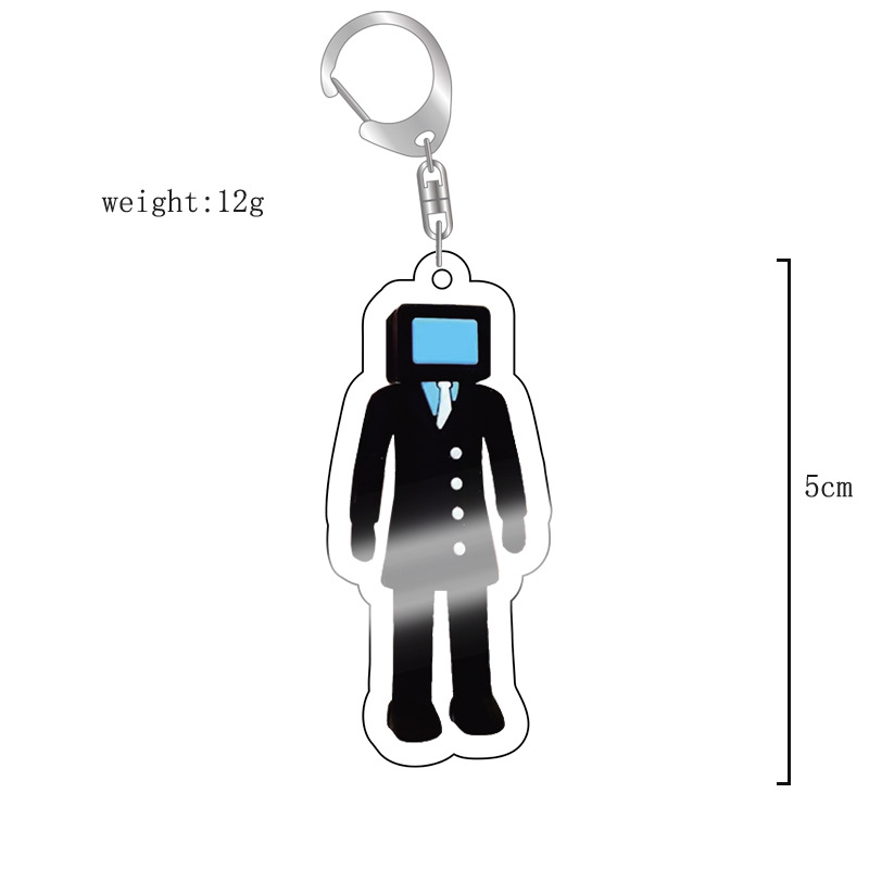 Picture of Cross-border new toilet man keychain skibidi toilet monitor Man TV man creative killer pendant batch