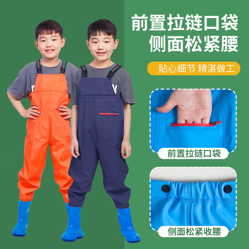 Children's Water Pants Waterproof Water Pants for Playing with Water Fishing Suits for Catching the Sea Equipment Wading Suit for Kindergarten Beach Pants
