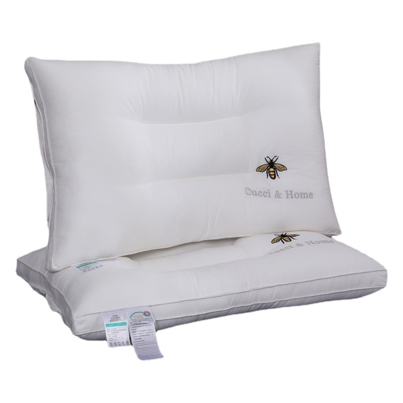 60 Count Class a Cotton Soy Fiber Neck Pillow Hotel Home Machine Washable Pressure No Flat Pillow Core Wholesale