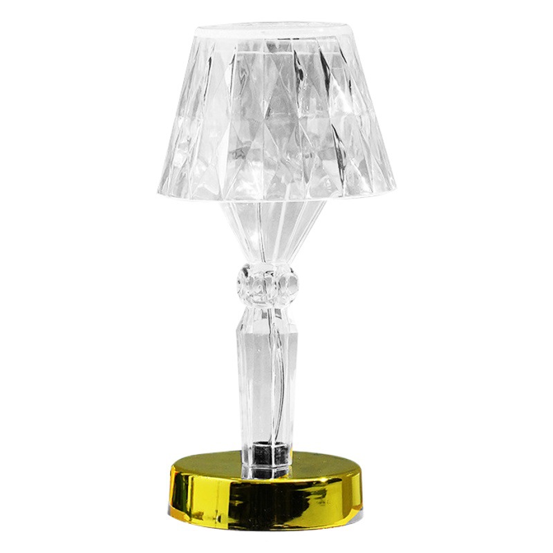 Picture of Crystal table lamp projection lamp atmosphere lamp Net Red Diamond lamp bedroom ins romantic bedside lamp LED lamp night light