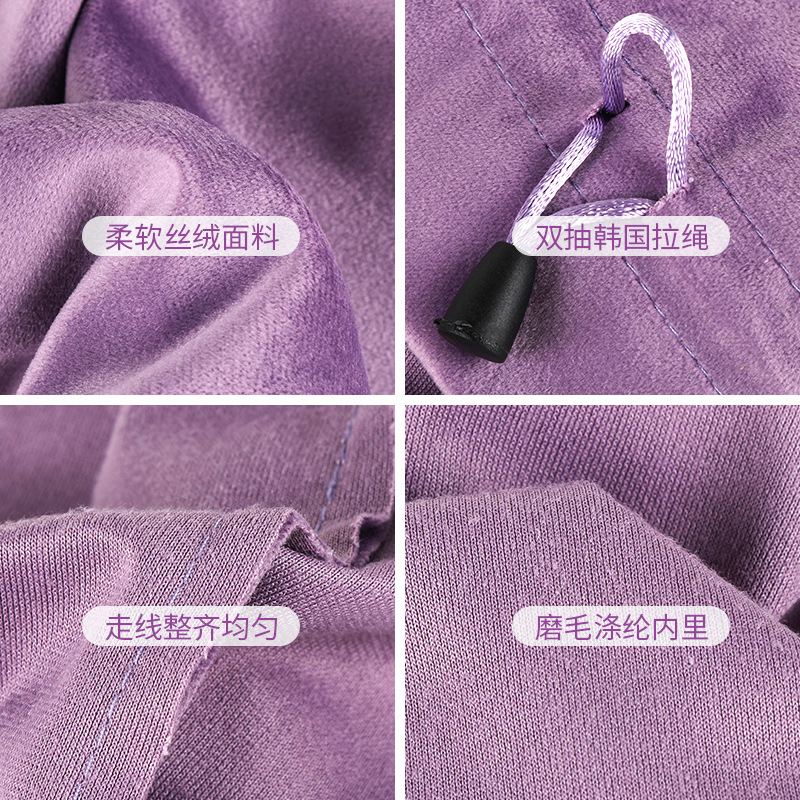 Picture of High-Bottom Velvet Round Bottom Drawstring Flap Pocket Pants, Super Soft Drawstring Jewelry, Jewelry Red Wine Packaging Bag, Curling Wand, Selfie Stick