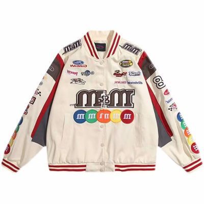 Picture of American-style Biker Jacket Men's Amazon Foreign Trade Retro Hip-hop Loose All-match Couple Baseball Suit New Jacket