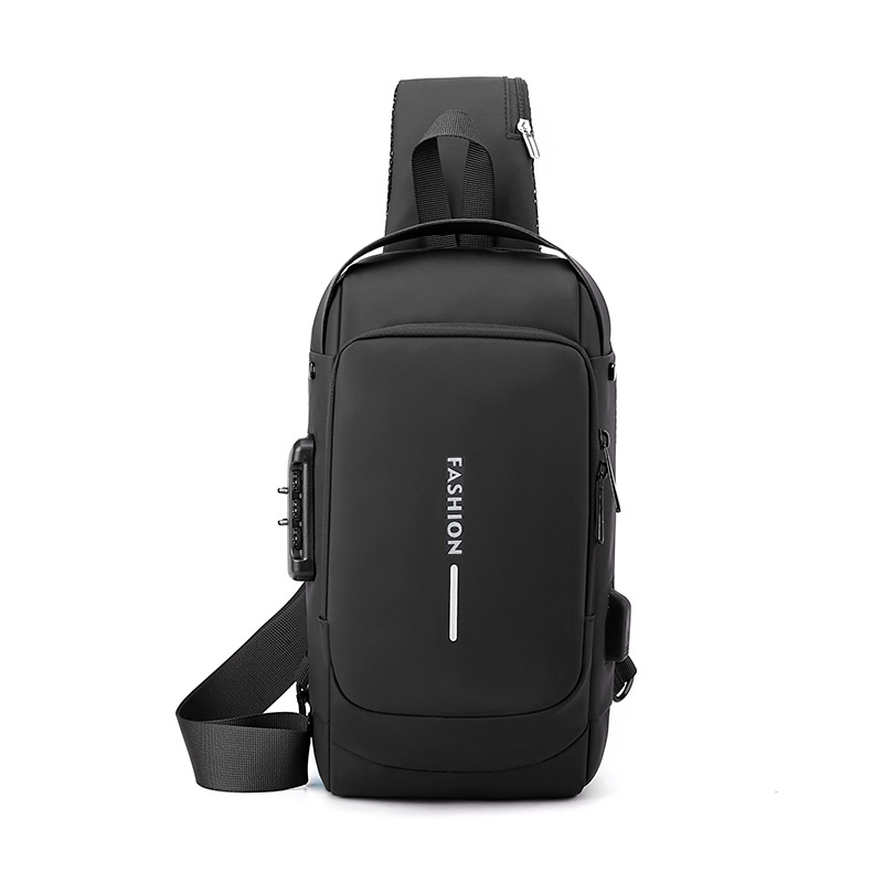 Picture of Chest Bag Men's 2024 Amazon New Multi-functional Anti-theft Combination Lock Shoulder Bag Men's Fashionable Crossbody Bag
