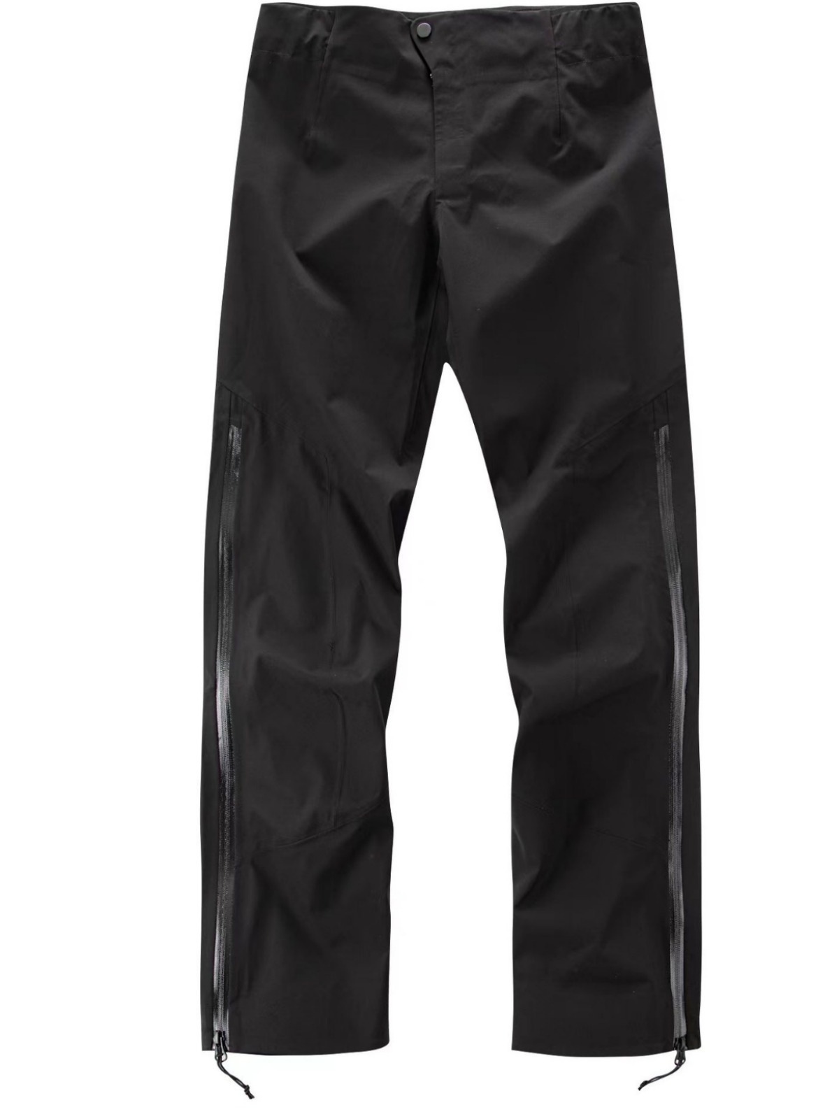 Men's American-Style Sports Fashion Brand Long Pants with Side Seam Zippers, Laminated Hardshell Storm Pants