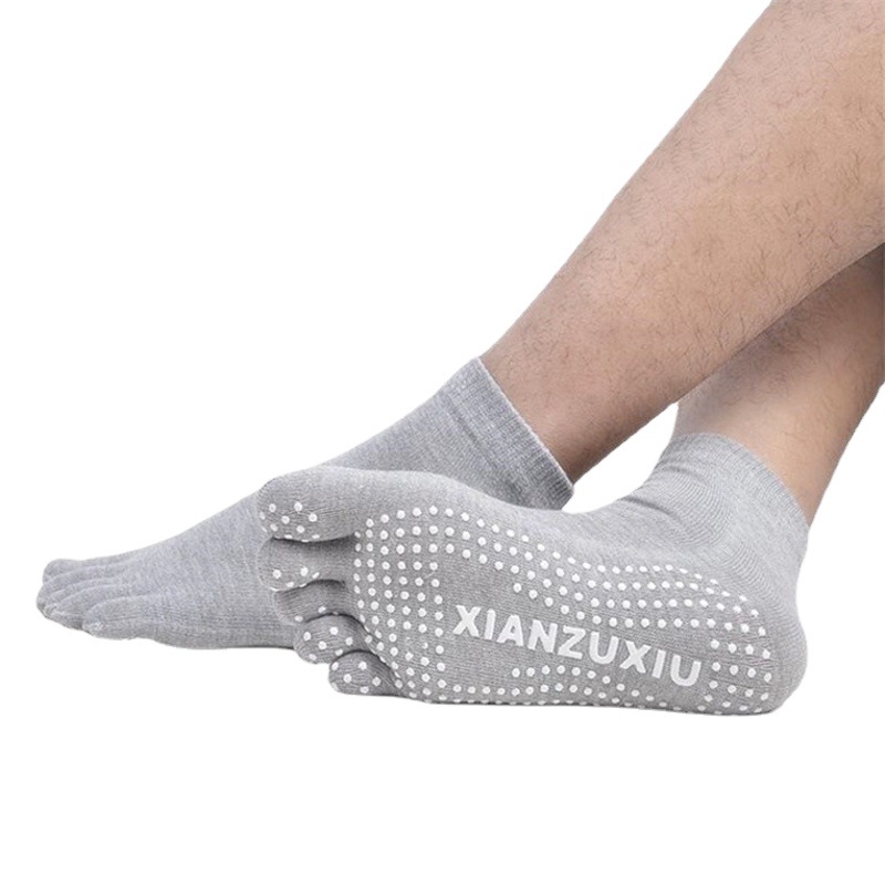 Socks men's manufacturers wholesale cotton non-slip yoga socks toe socks sweat absorbent breathable sports men's five-finger socks