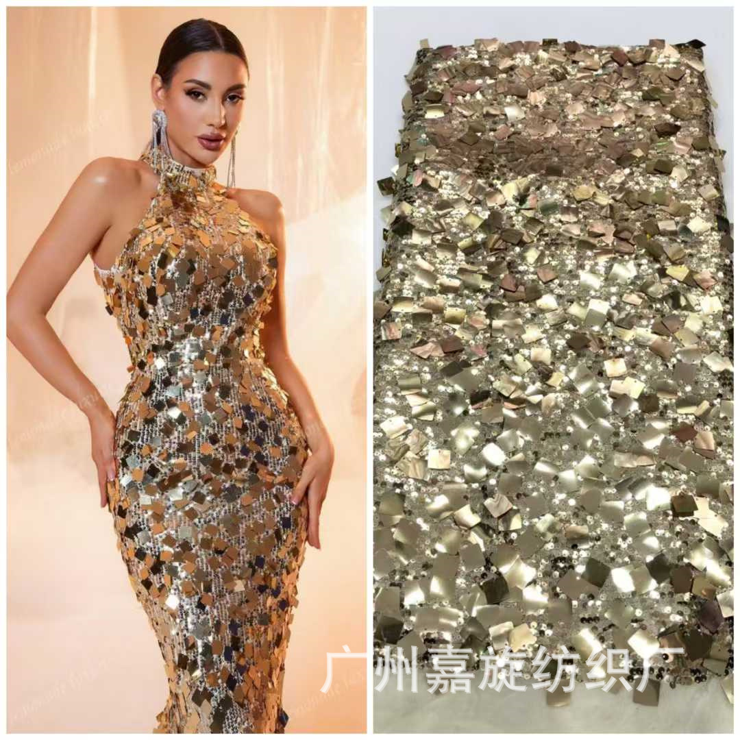 5 Pin 18 Pin Square Sequins Bead Mesh Wedding Dress dress Children's Clothing Costume Dance Fashion Fabric