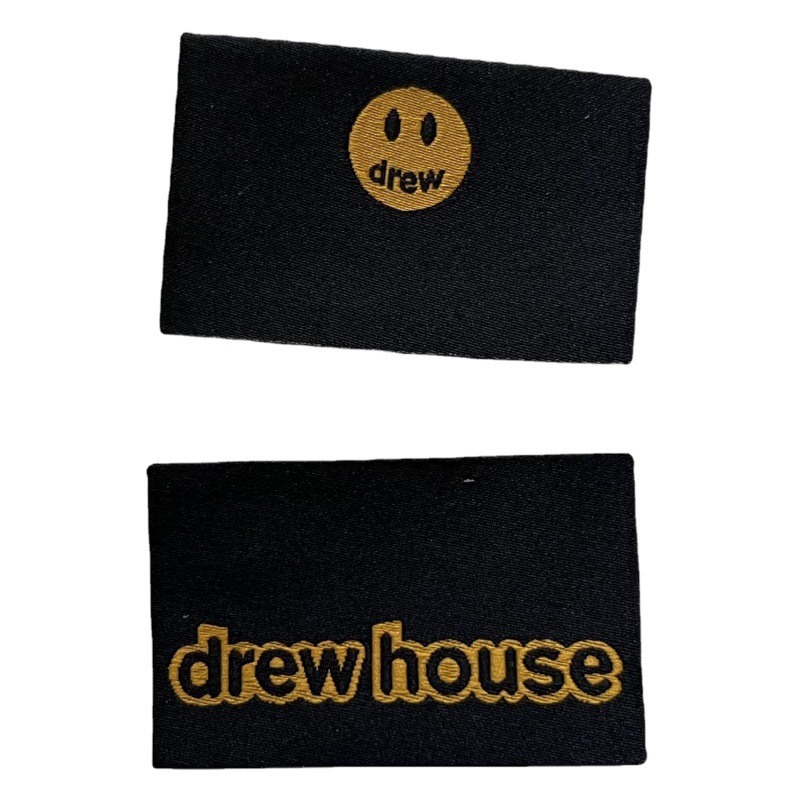 In Stock 2022 New Product Drew Smiley Face Tag Main Label Code Label Wash Label Packaging Bag Accessories Full Set Trendy Brand