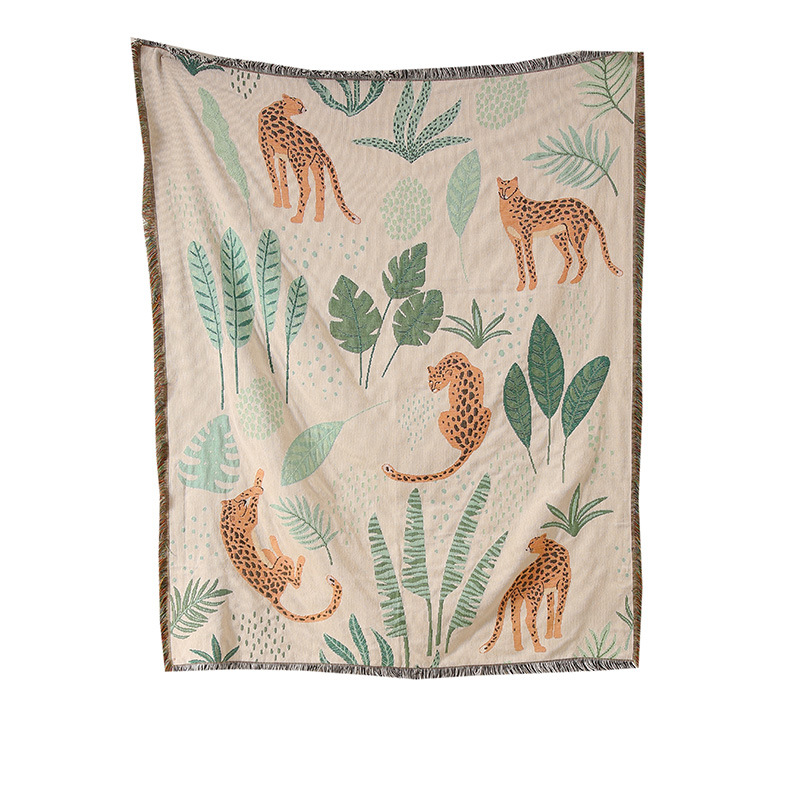 Picture of ins style illustration line blanket camping blanket leisure blanket nap blanket blanket American sofa blanket picnic blanket bed blanket