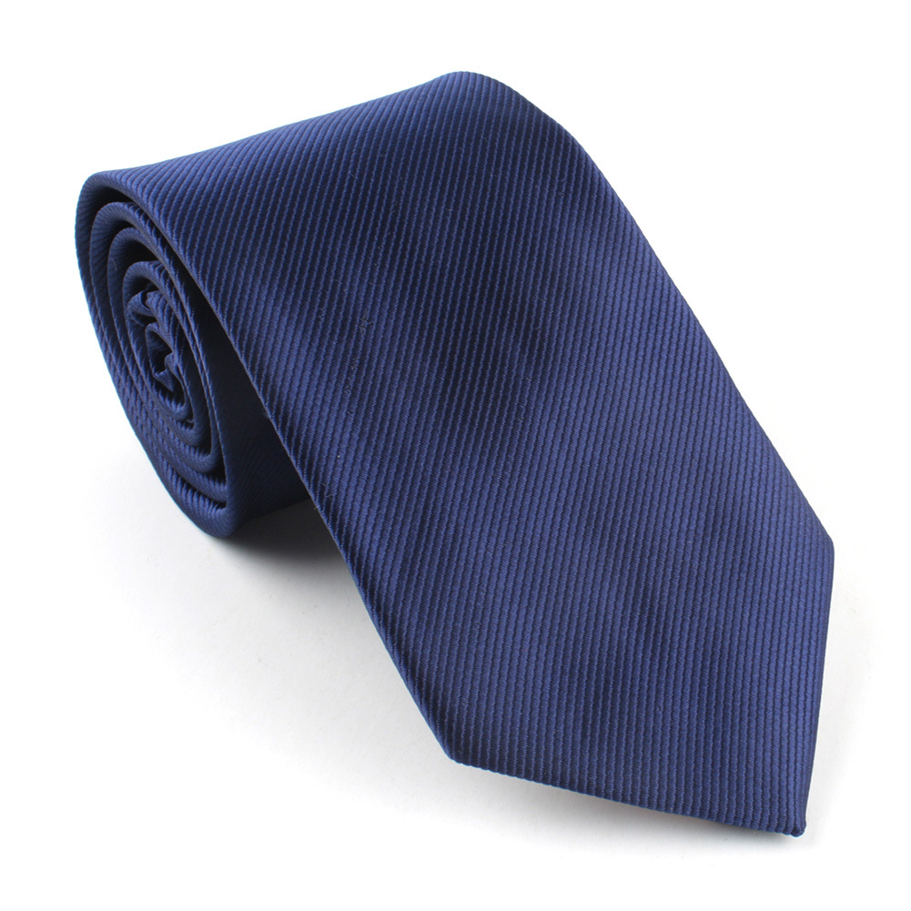 Picture of Men's tie cross-border polyester silk 8cm dress solid color fine thread jacquard collar pole spot wholesale one