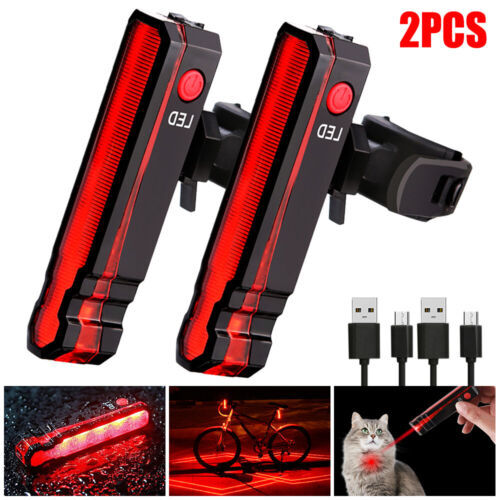 Bicycle tail light cross-border USB charging Spider laser tail light night riding LED warning light outdoor riding equipment