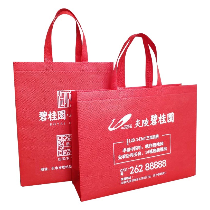 Spot Non-Woven Bag Advertising Shopping Bag Environmentally Friendly Satchel Hot-Pressed Stereo Bag Coated Non-Woven Bag Customization
