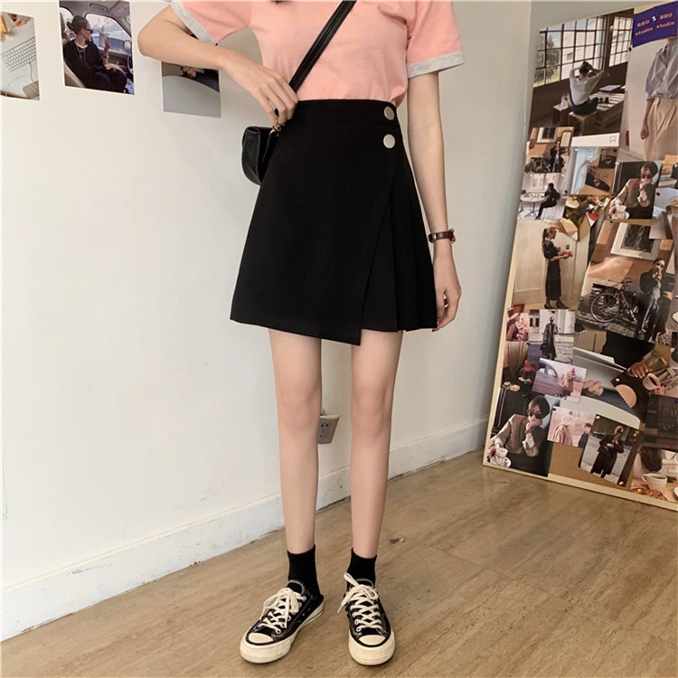 plus size Design Sense Irregular Skirt Niche Pleated Skirt 2023 Summer New High Waist A- line Skirt
