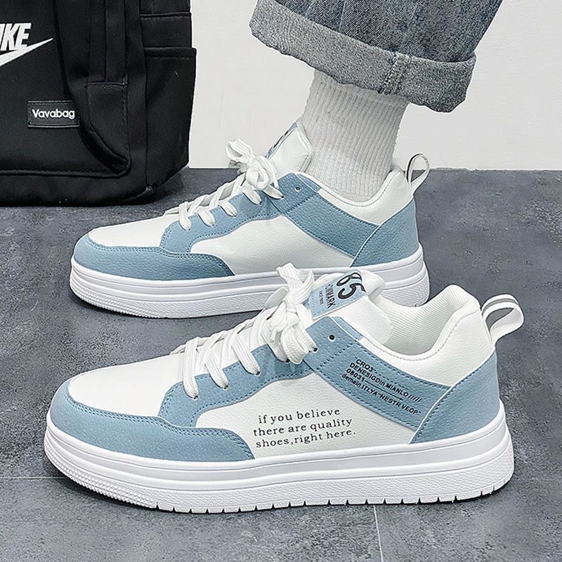 2025 Spring Men's Shoes: New Breathable White Shoes, Men's Trendy Versatile Niche Design Sports Casual Board Shoes
