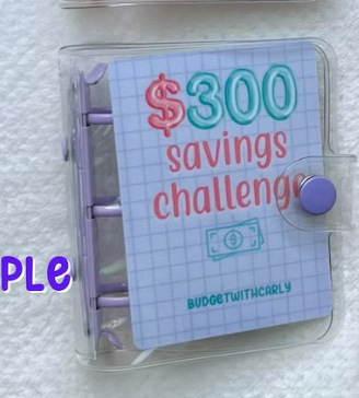 Picture of Cross-Border Spot Mini Binder Savings Challenge Money Clip Gift Mini Money Saving Loose Leaf