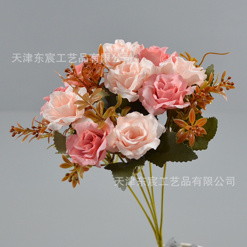 22 Diamond Rose Flower Table Placement Home Decoration Rose Bridal Wedding Flower Simulation Flower