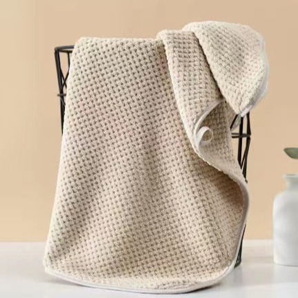 Picture of Plain pineapple Plaid towel suit soft absorbent children's face towel household bath towel coral velvet towel