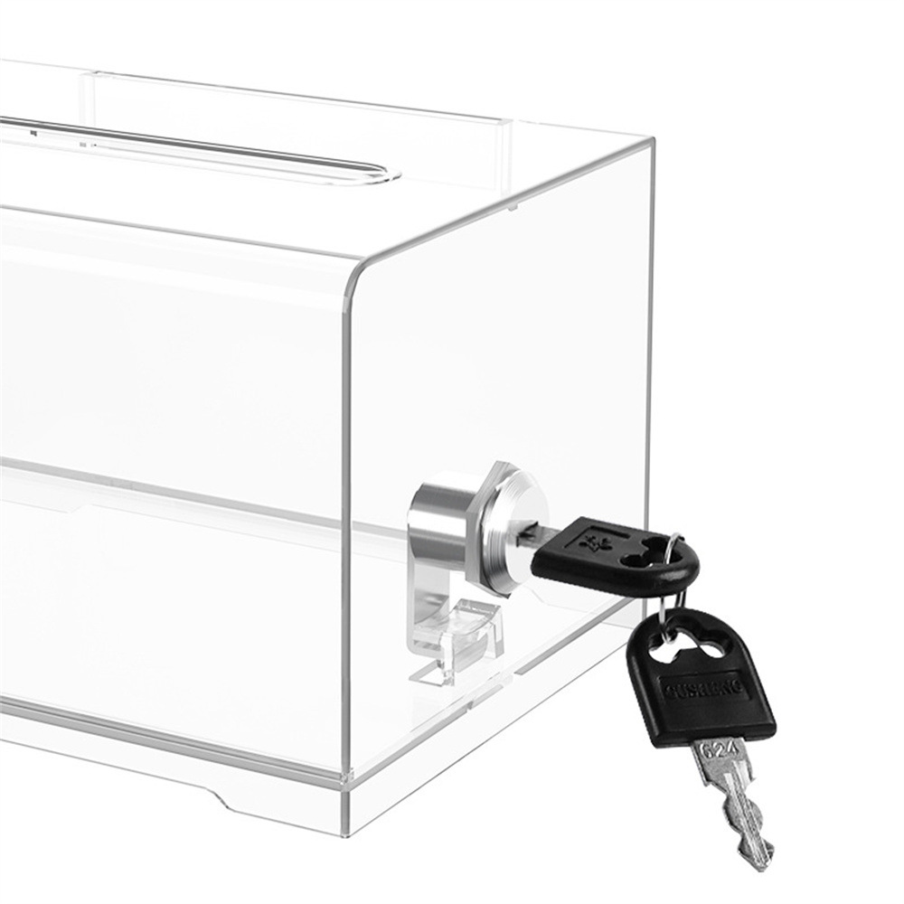 Picture of Guangzhou exhibition and sales exhibition please give business card box can be printed please give business card box transparent suggestion box ballot box