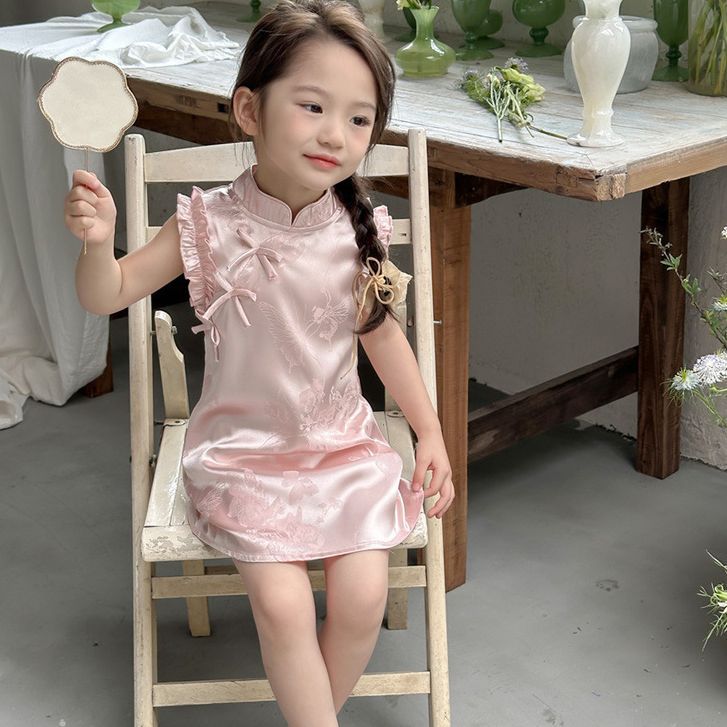 Picture of Girls' Cheongsam dress Summer Clothes Children's Chinese-style Hanfu One-year-old Baby Dress Princess Dress Summer Children's Wear