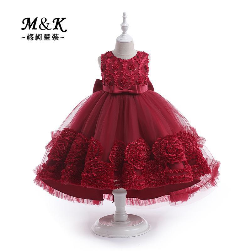Picture of 2024 Cross-border New Girls' Trailing dress Princess Children's Dress Large Children's Dress Tutu Skirt for the Show