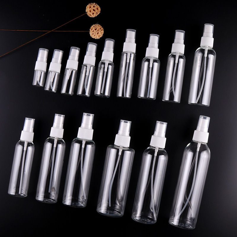 5ml 10ml 30ml 60ml 100ml transparent pet spray bottle cosmetic disinfection water sub-packed small spray bottle