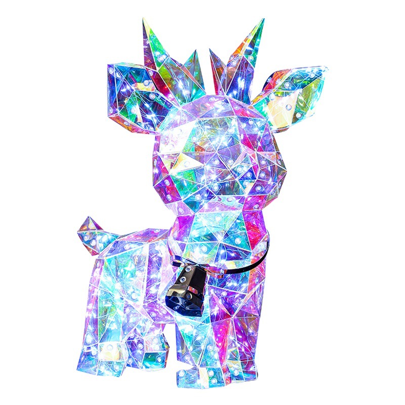 Cross-border Tanabata Gift Christmas Magic Luminous Elk Christmas Creative Gift Ornaments Birthday Gift Gift Box