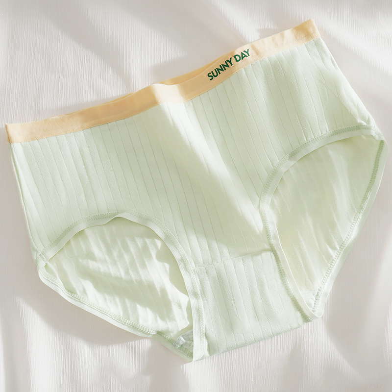 Picture of [independent] simple color matching cotton underwear ladies waist breathable comfortable cotton pants girls briefs