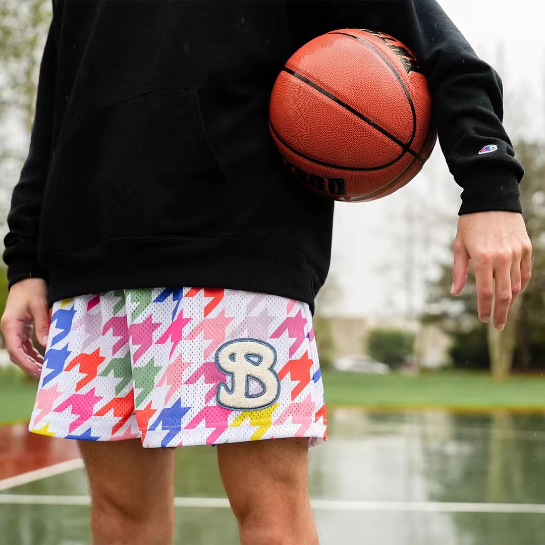American Style BKTSQD Mesh Basketball Shorts Men's Summer Quick-Dry Sports Training Fitness Running Quick-Dry Quarterpants