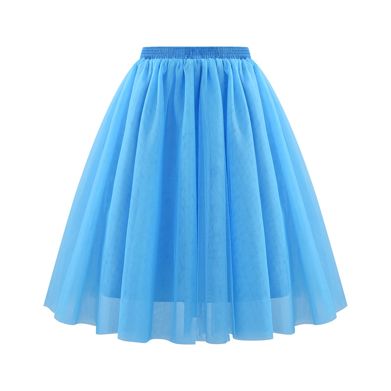 Picture of Amazon's New Skirt Women's Spring and Summer Trendy Fairy Style Large Size Mesh Tutu Skirt Large Size Slimming