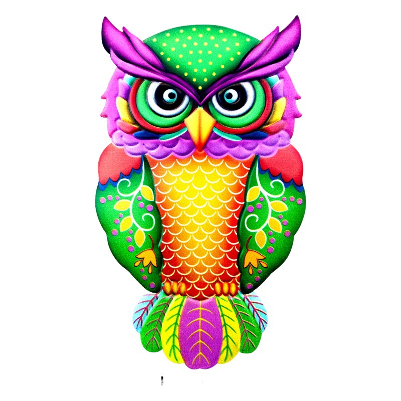 New cross-border supply medium owl 4-color wall decoration iron crafts ornaments home decoration