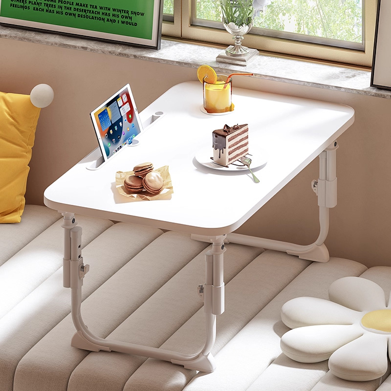Small Bed Table, Liftable Folding Table, Dormitory Study Office Home Laptop Table, Lazy Lap Table