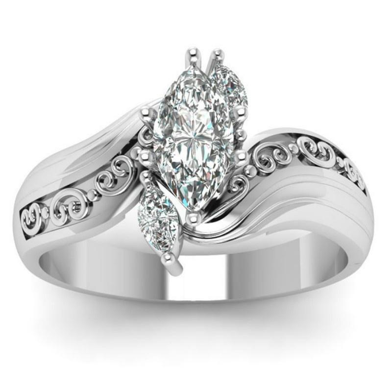 Cross-border wish AliExpress explosions ring manufacturers in Europe and the United States hot jewelry zircon jewelry horse eye pattern jewelry women