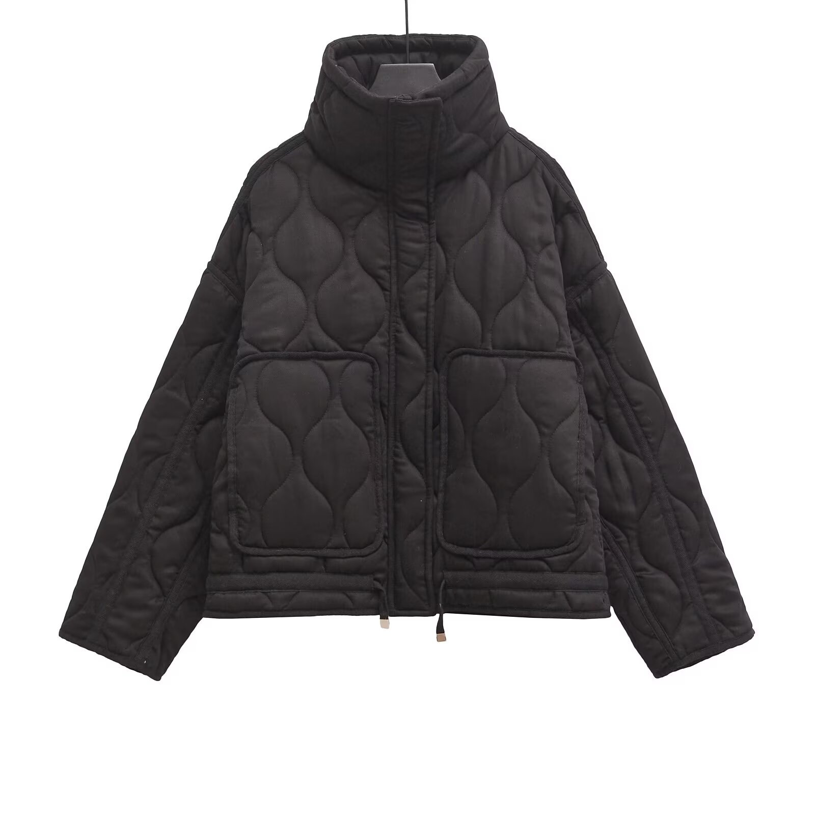 Picture of 2024 Winter New European and American Cross-border Women's Urban Leisure Quilted Cotton Tencel Washed Collar Loose Cotton Coat