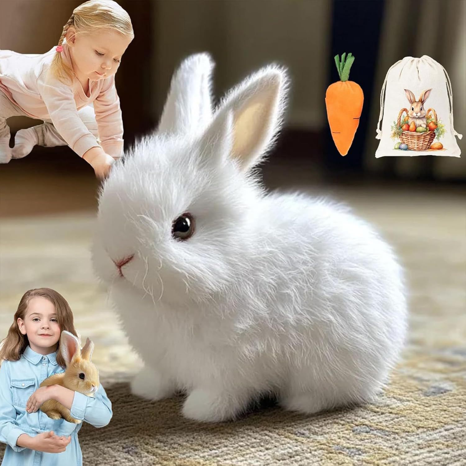 Cross-border Independent Station Explosions My Realistic Bunny Toy Electric Realistic Rabbit Plush Toy