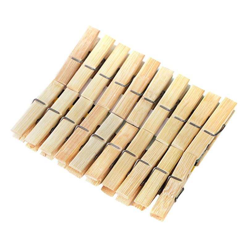 Bamboo clip clothes drying clip household strong wooden clip quilt drying clip small clip clothes clip windproof greenhouse clip