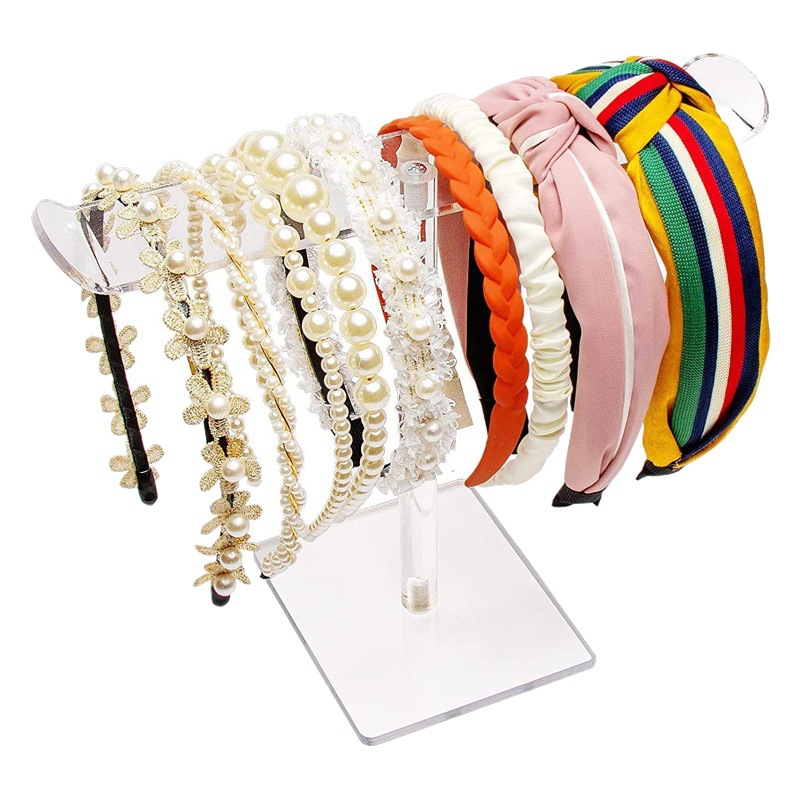 Cross-border Hair Band Transparent Assembly Display Rack Headband Storage Display Rack Acrylic Bar Hair Accessories Rack
