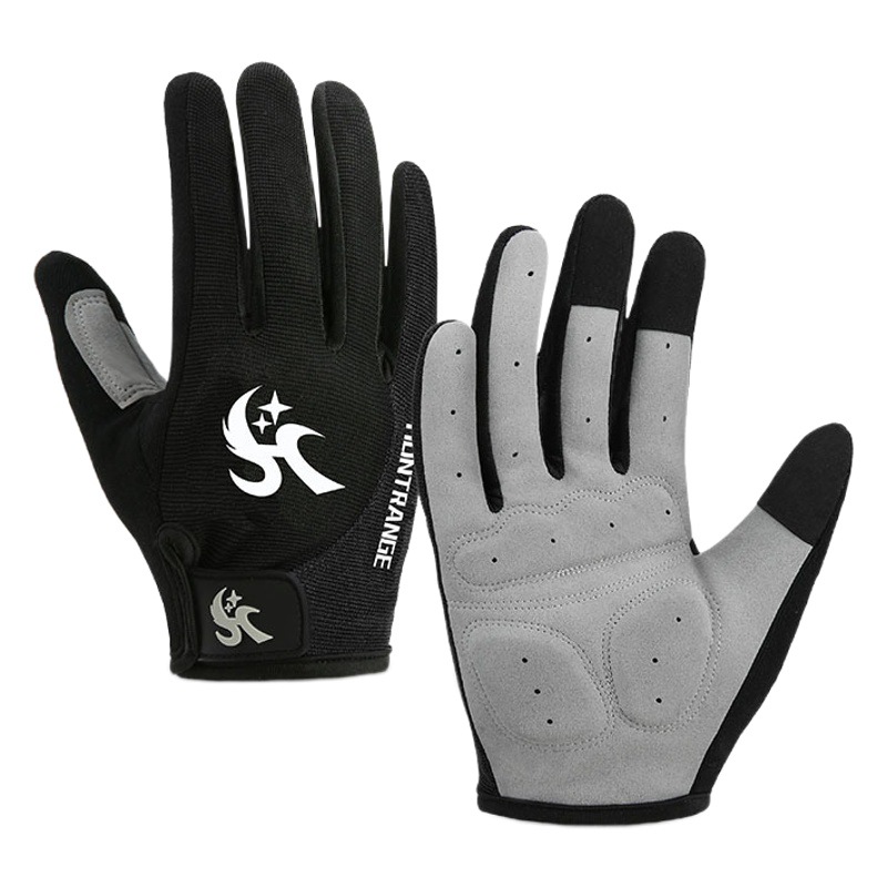 New Outdoor Sports Riding Gloves Touch Screen Breathable Non-slip Shock-absorbing Fitness Mountain Professional Bike Long Finger Gloves