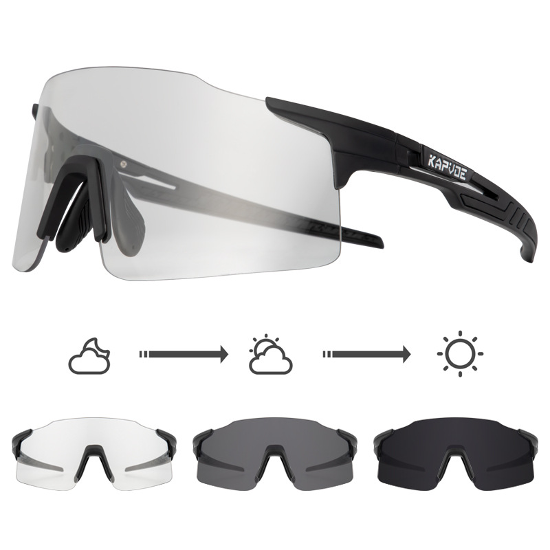 kapvoe color changing riding glasses myopia men and women running outdoor sports windproof goggles bicycle accessories
