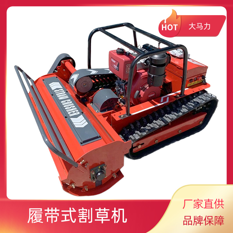 Manufacturers diesel lawn mower multifunctional lawn mower can push snow high-efficiency self-propelled crawler lawn mower