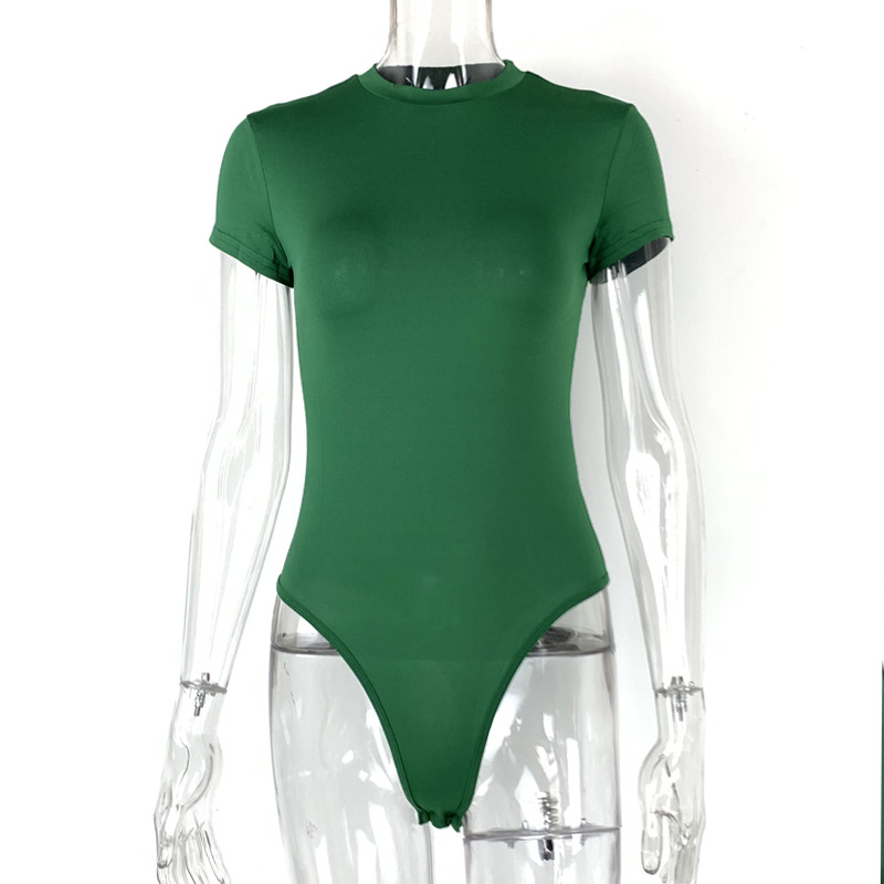 Picture of 2025 summer new casual women's clothing Europe and the United States cross-border short sleeve jumpsuit foreign trade tight jumpsuit bodysuit