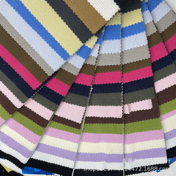 Spot supply needle knitted TR fabric 280g polyester cotton macchiato knitted casual clothing luggage shoes and hats