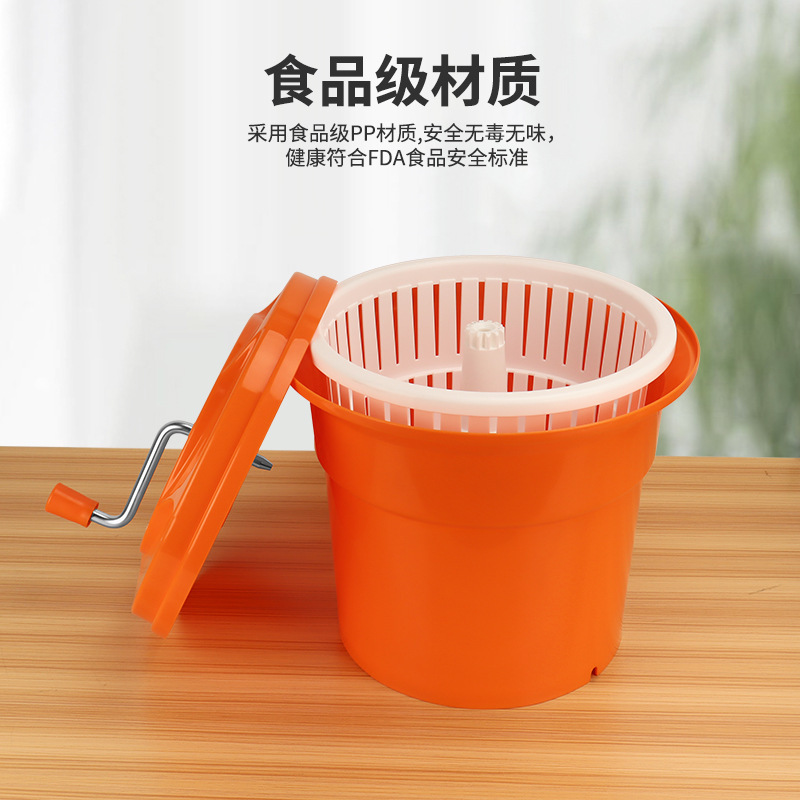 Picture of Commercial fruit and vegetable dryer salad dehydrator manual dryer multi-purpose drain basket vegetable bucket wholesale
