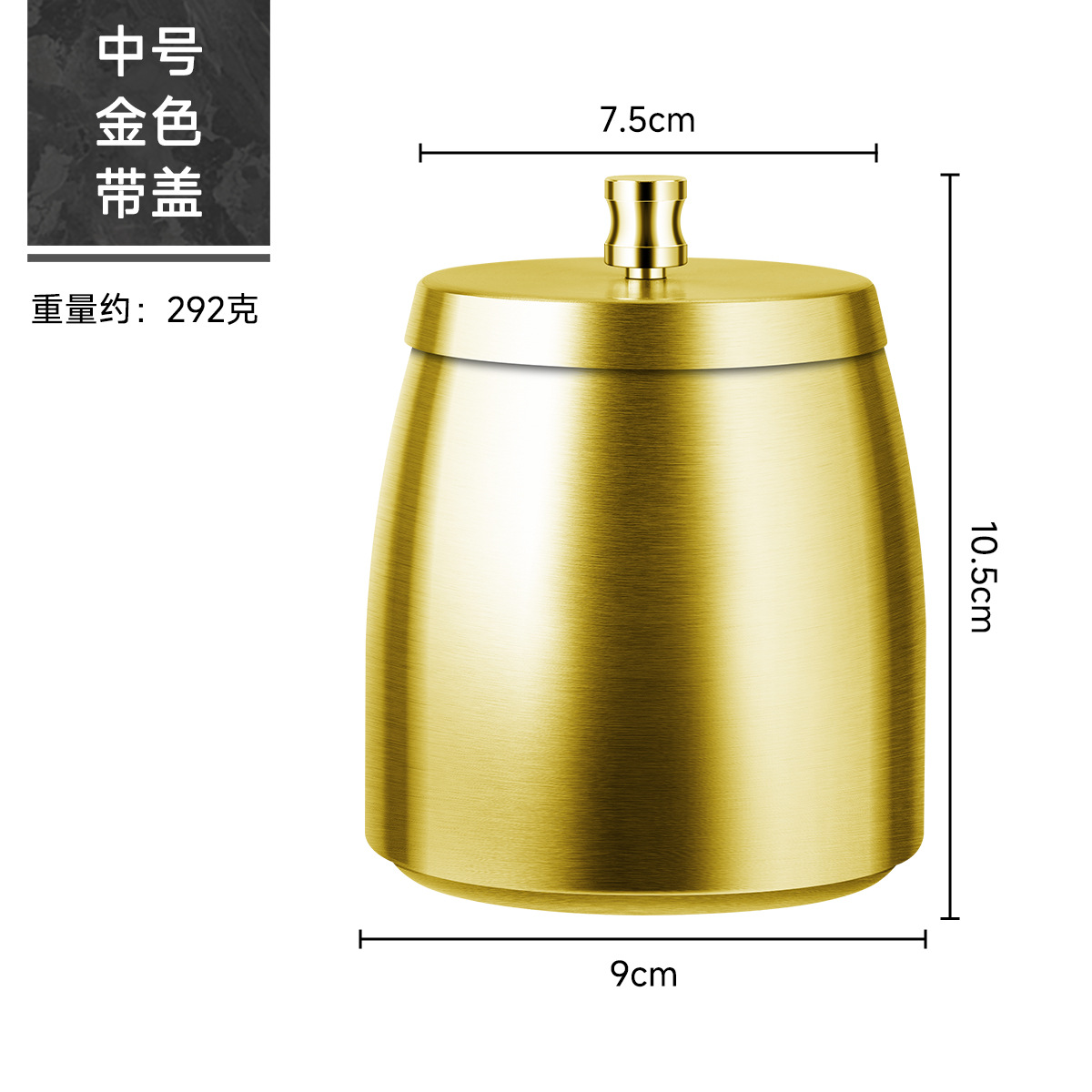 Picture of Wholesale titanium-plated stainless steel ashtray with lid thickened and raised anti-fly ash Internet cafe bar KTV office laser