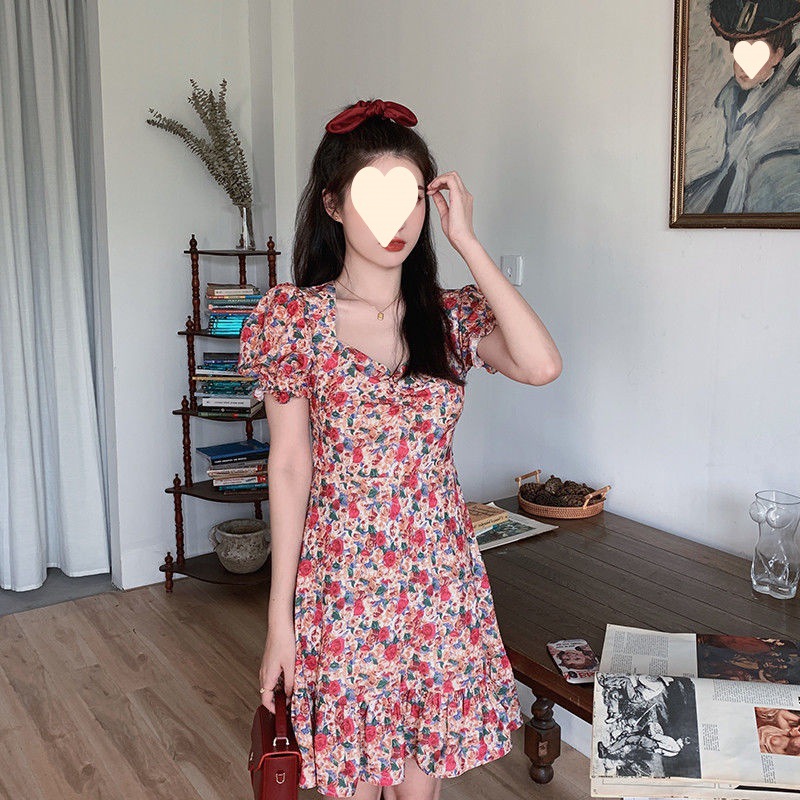 French Retro Niche Sweet Salt First Love Dress 2025 New Summer Fairy Super Fairy Forest Floral dress