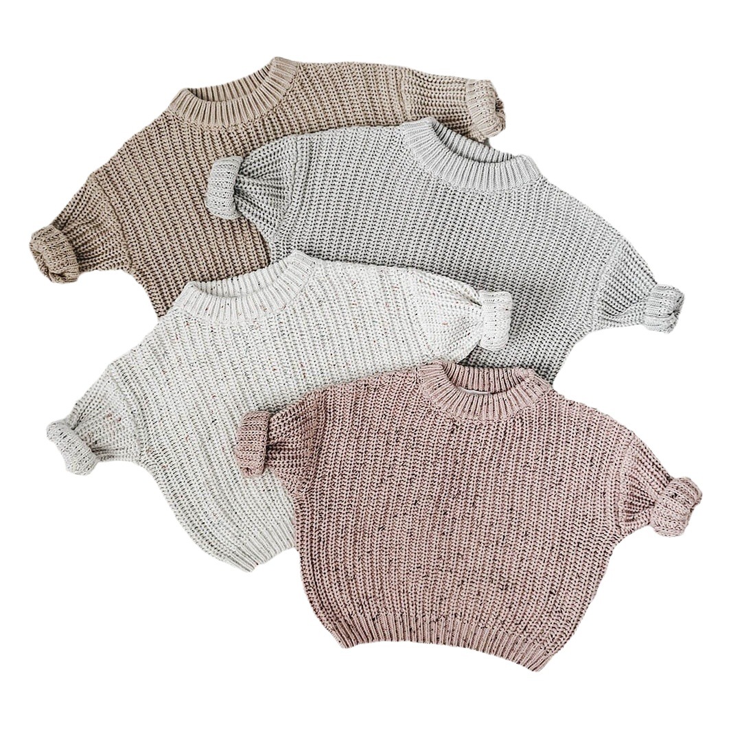 Spot Colorful Dot Knitwear Cross-Border Export European and American Children's Clothing Toddler Knitwear Bottoming Long-Sleeved Pure Cotton Baby Pullover