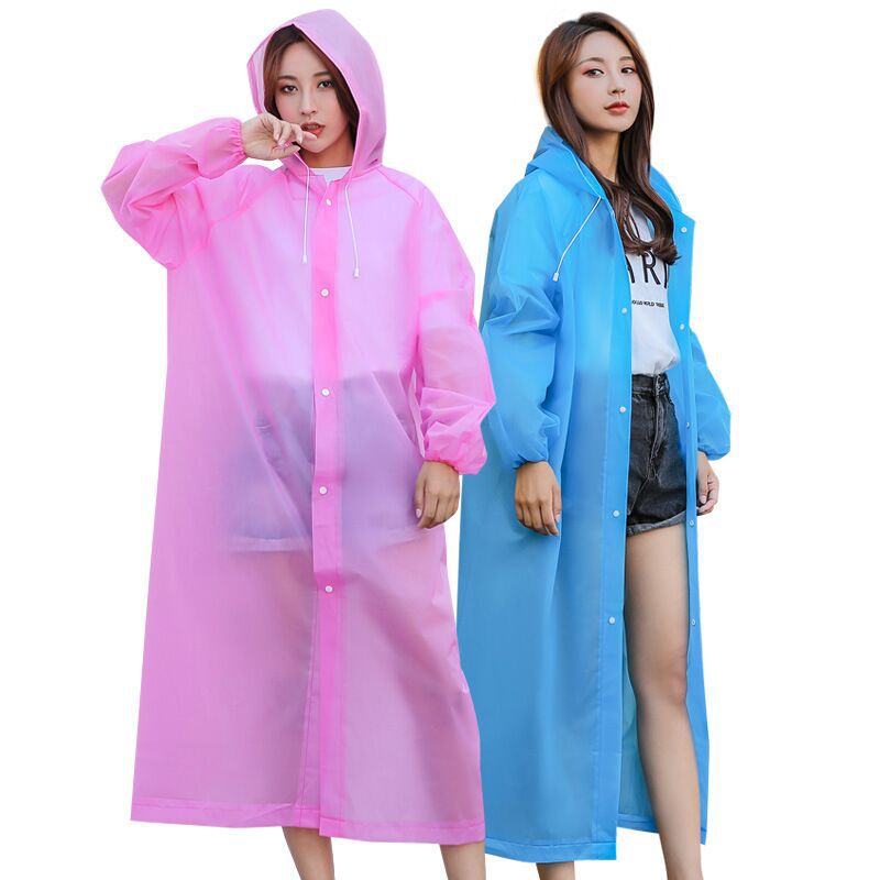 Picture of Thickened Fashion EVA Non-Disposable Raincoat Adult Outdoor Hiking Poncho Portable One-Piece eva Raincoat Wholesale