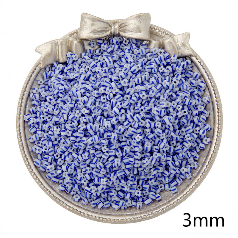 Picture of 3mm glass rice beads necklace bracelet loose beads diy jewelry striped watermelon beads handmade beaded homemade material bag
